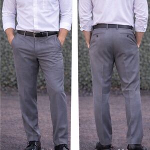 Van Heusen Men's Classic Gray Dress Pants SLIM 34x30